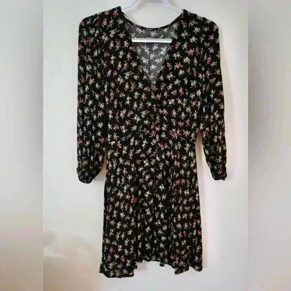 Floral long sleeve summer dress